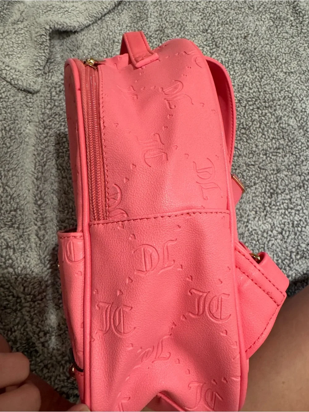 Juicy Couture Hot Pink Mini Backpack with Matching Pouch